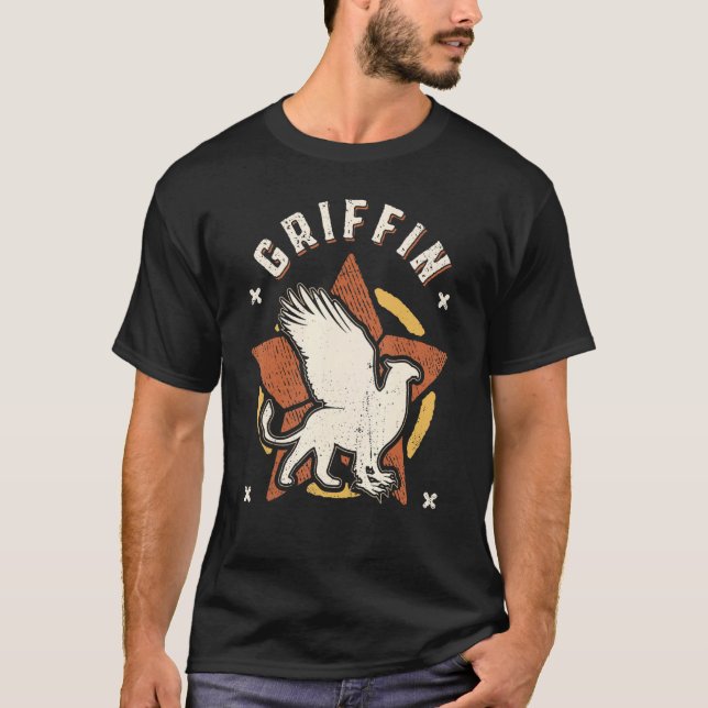 T-shirt Griffin Vintage rétro classique (Devant)