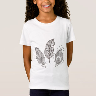 T-Shirt Griffonnage complexe de plume