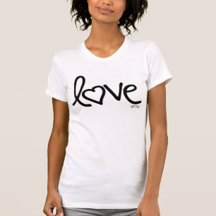 T-shirt griffonnage d'encre d'amour