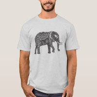 Griffonnage stylisé d'éléphant d'imaginaire