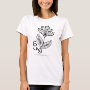 T-shirt Griffonnages de Paisley Mehndi de henné