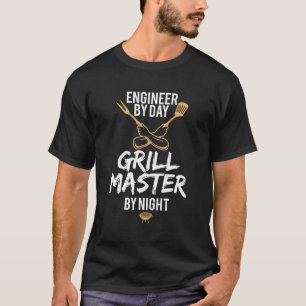 T-shirt Grill Barbecue Master Engineer Funny Barbecue Cade