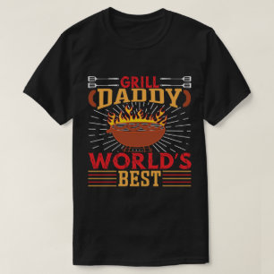 T-shirt Grill Daddy Meilleur Papa du Monde Cadeau Drôle de