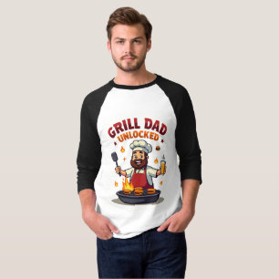 T-shirt Grill Papa déverrouillé - Drôle BBQ Chef Papa Desi