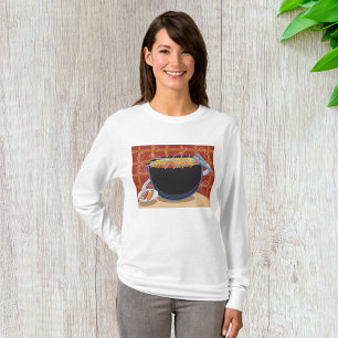T-shirt Grillades au barbecue avec des tongues et des broc