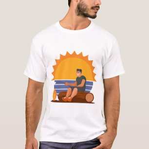 T-shirt Grillage-Marshmallow-Coucher-Eau