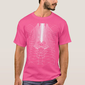 T-shirt Grille d'illusion optique de paysage extraterrestr