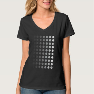 T-shirt Grille géométrique circulaire solide transparente 