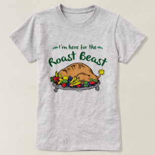 T-shirt Grille Je suis ici pour la citation de la bête r