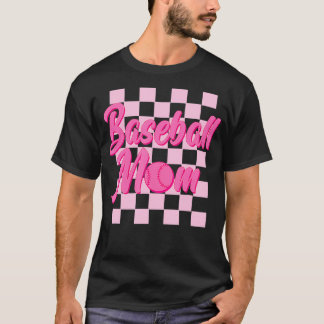 T-shirt Grille Noire Et Rose Sports Mère Mama Joueur