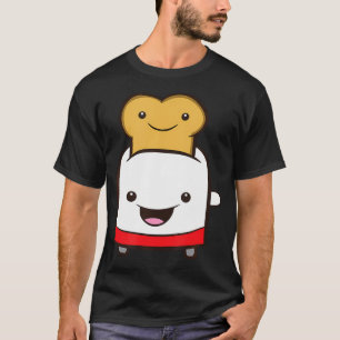 T-shirt grille-pain avec pain grillé Cute Kawaii grille-pa