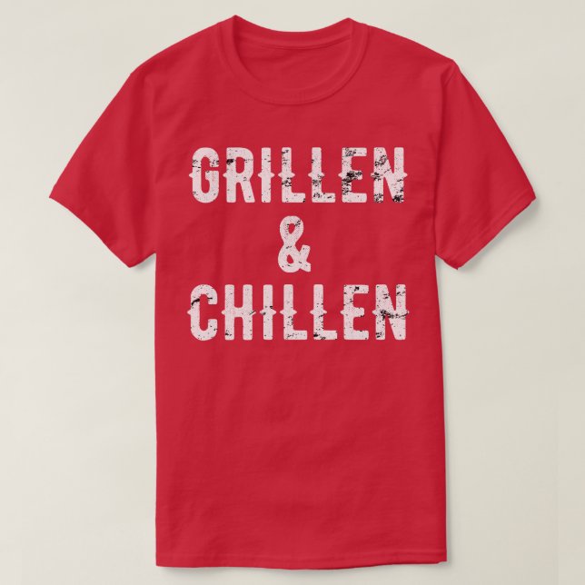 T-shirt Grillen Und Chillen Grill BBQ Barbeque Geschenk (Design devant)