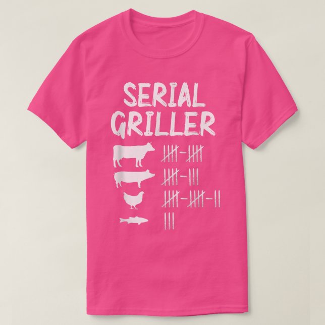 T-shirt Griller Série Cow Cog Poulet Et Poisson Pitmaster (Design devant)