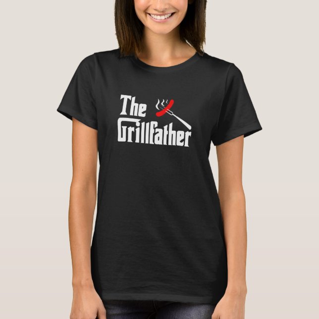 T-shirt Grillfather Grill Grill Grill Master Barb (Devant)