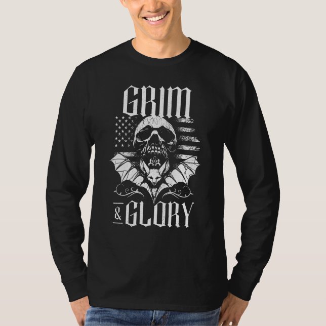 T-shirt Grim & Glory 4th of July Goth Aesthetic Clothes US (Devant)