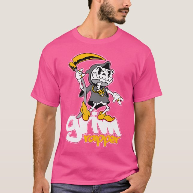 T-shirt Grim Rapper - Funny Vieux Hip hop Funny Rappe (Devant)