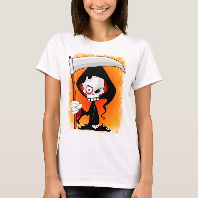 T-shirt Grim Reaper Déplaisant Drôle Cartoon (Devant)