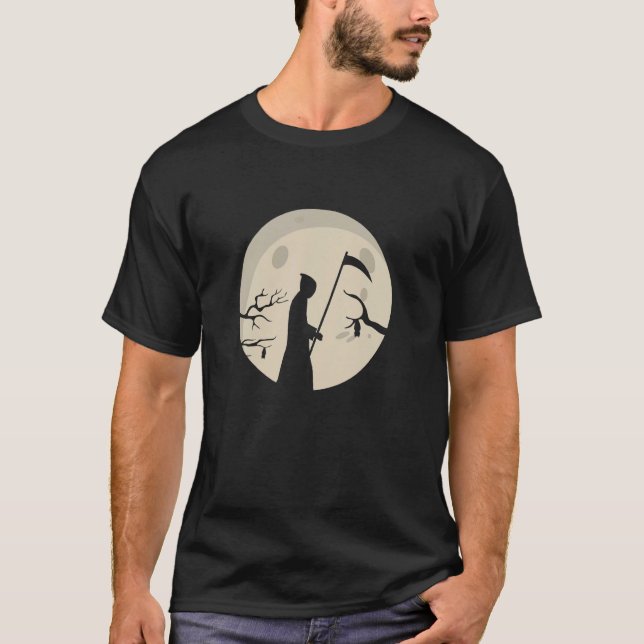 T-shirt Grim Reaper Full Moon (Devant)