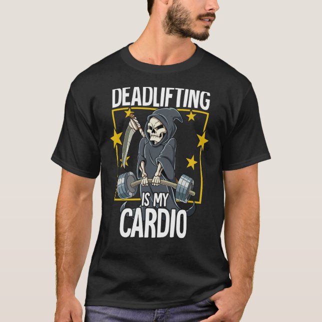 T-shirt Grim Reaper Gym Weight Training Deadlift (Devant)