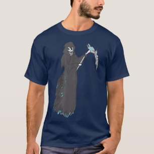 T-shirt Grim Reaper Halloween Spooky Pirate Flag Graphic T