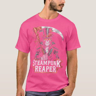 T-shirt Grim Reaper Steampunk Mort Dieu Gears Top Hat Scif