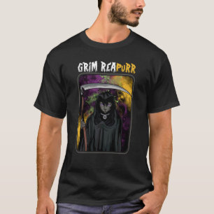 T-shirt Grim Reapurr Cat Pentagram effrayant Chat Hallowee