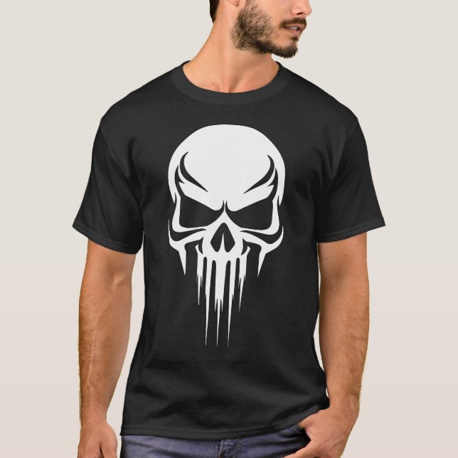 T-shirt Grim Specter Dripping Skull Graphic (Devant)
