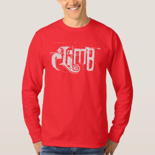 T-shirt Grimpeur de roche dans la lettre i dans la montée