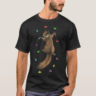 T-shirt Grimpeur de rocher Mur intérieur Grimpeur Écureuil