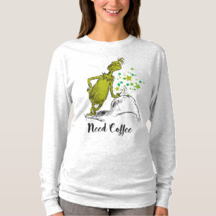 T-shirt Grinch Besoin de café drôle
