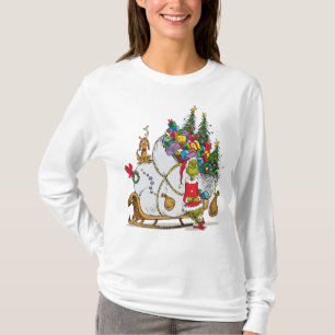 T-shirt Grinch Classique Grinch & Max avec traîneau