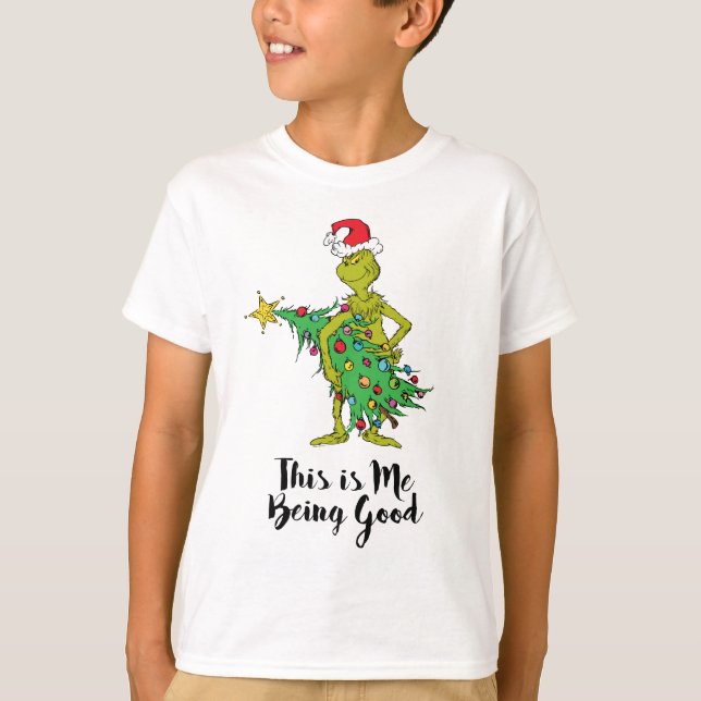T-shirt Grinch classique | Naughty (Devant)
