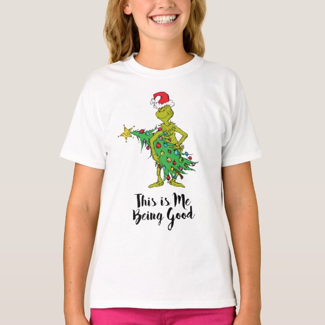 T-shirt Grinch classique | Naughty (Devant)