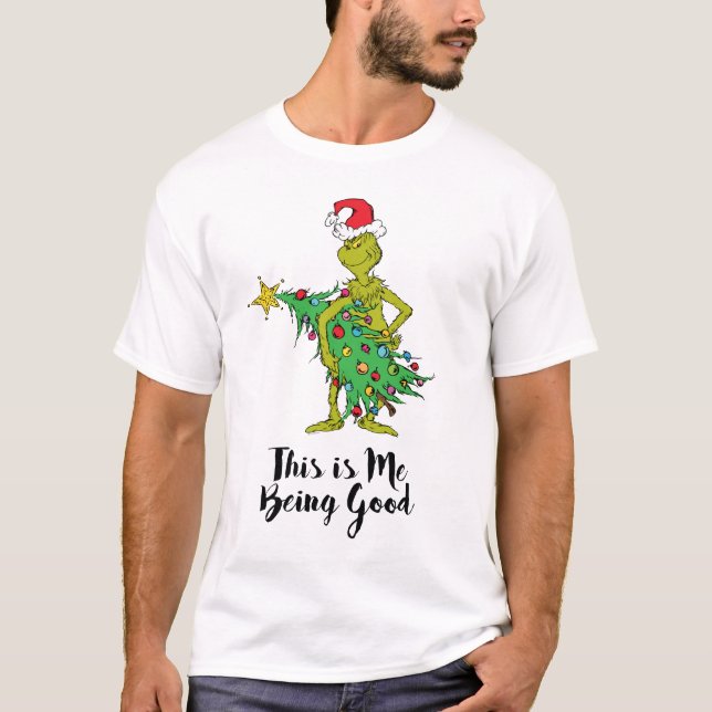 T-shirt Grinch classique | Naughty (Devant)