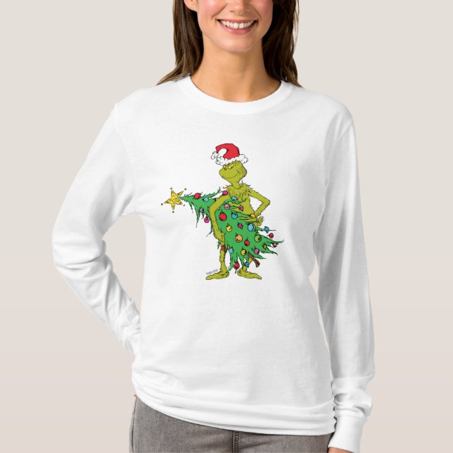 T-shirt Grinch classique | Naughty (Devant)