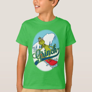 T-shirt Grinch en snowboard