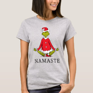 T-shirt Grinch Namaste Père Noël