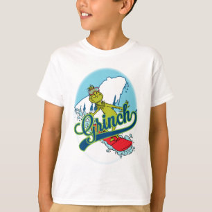 T-shirt Grinch Snowboarding