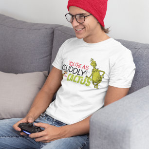 T-shirt Grinch Tu es aussi câlin qu'un cactus