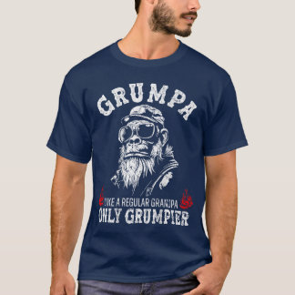 T-shirt Grincheux comme un grand-père normal mais en singe