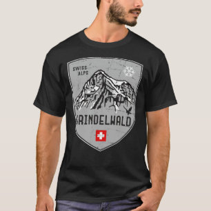 T-shirt Grindelwald Mountain Suisse Emblem Classic T