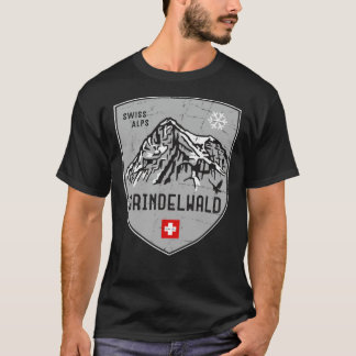 T-shirt Grindelwald Mountain Switzerland Emblem Classic T