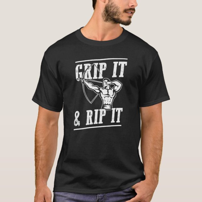 T-shirt Grip It And Rip It Distressed Style Archery Life (Devant)