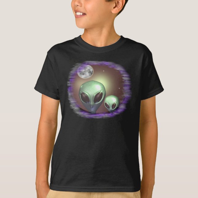 T-shirt gris Alien (Devant)