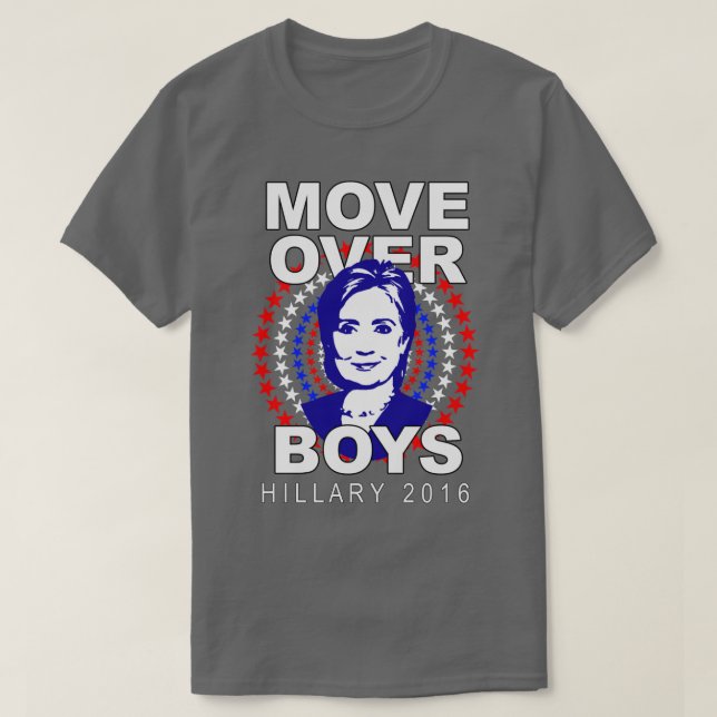 T-shirt gris au-dessus de garçons de Hillary (Design devant)