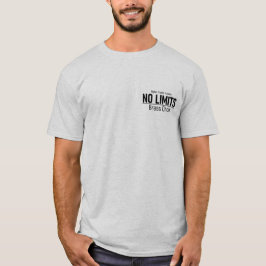 T-shirt gris avant et arrière sans limite