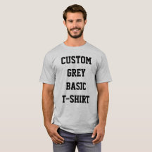 T-shirt gris BASIC personnalisé pour homme