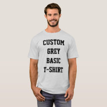 T-shirt gris basique personnalisé pour homme