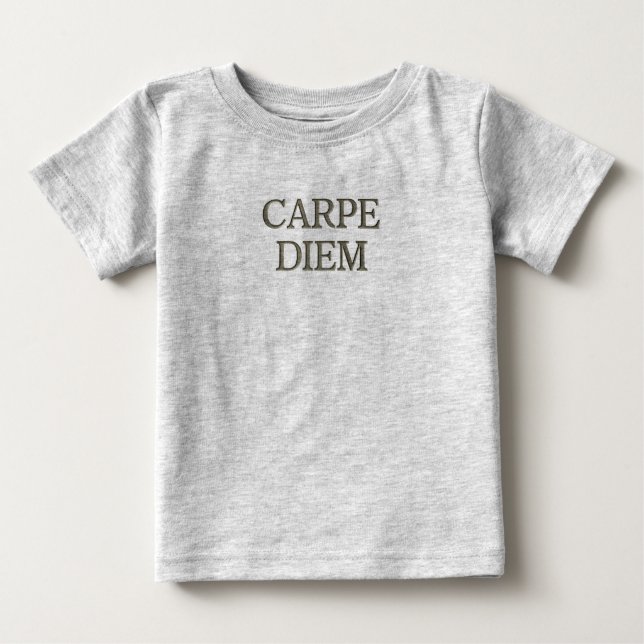 T-shirt gris bébé Carpe Diem (Devant)