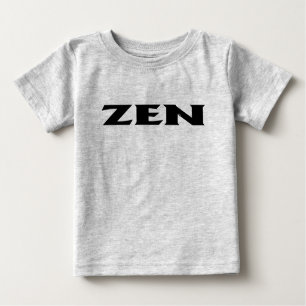 T-shirt gris bébé noir zen